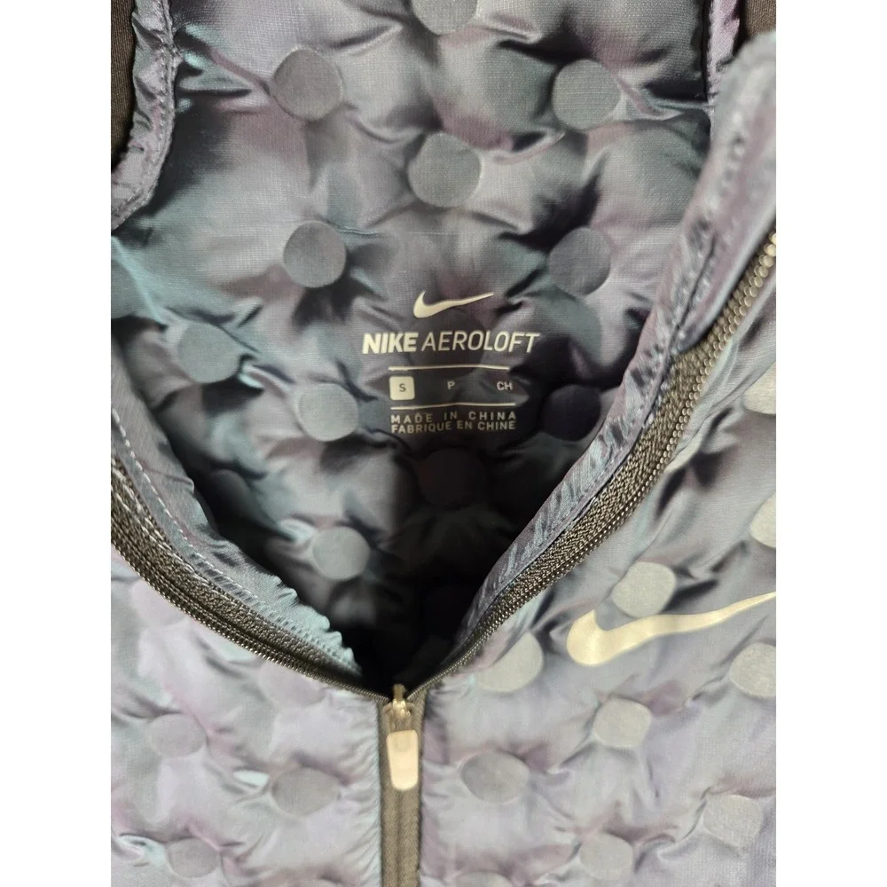 Nike Aeroloft Down Running Vest Womens Size‎ Small Black Zip Lightweight
